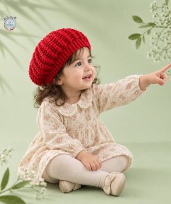بافت کلاه دخترانه گندمی